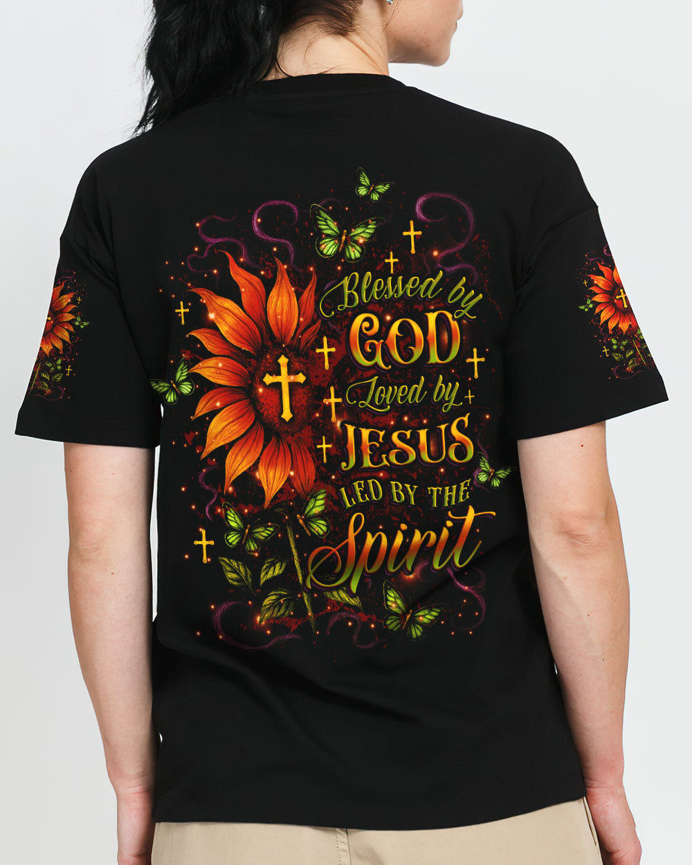 Blessed By God Loved By Jesus Led By The Spirit Women's All Over Print Shirt - Yhlt0605253