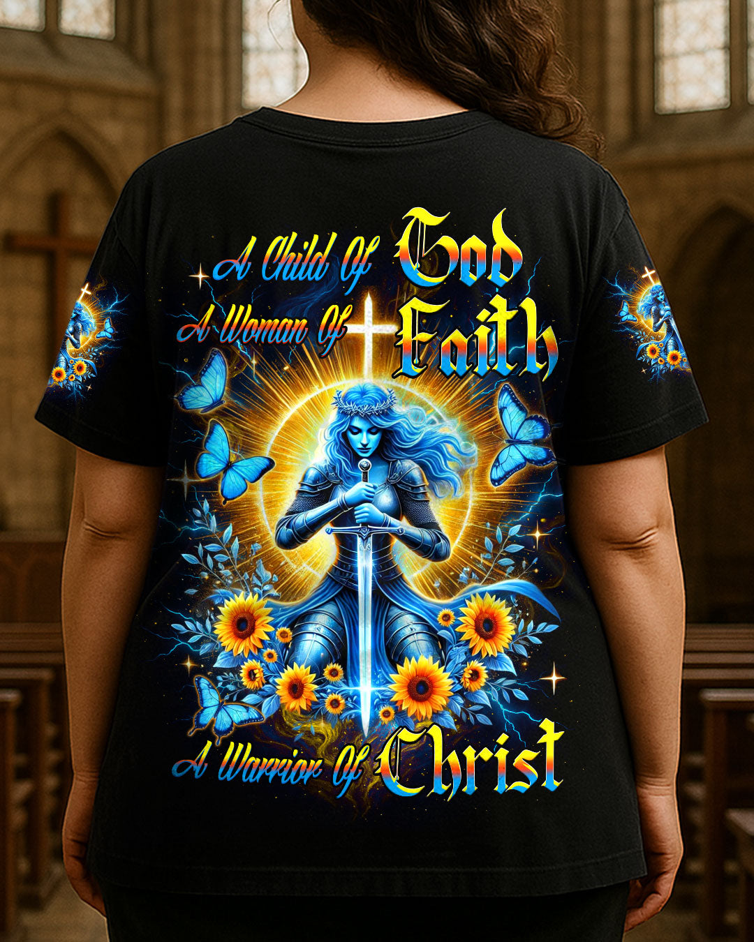 A Child Of God A Woman Of Faith Women's All Over Print Shirt - Yhdu2805251