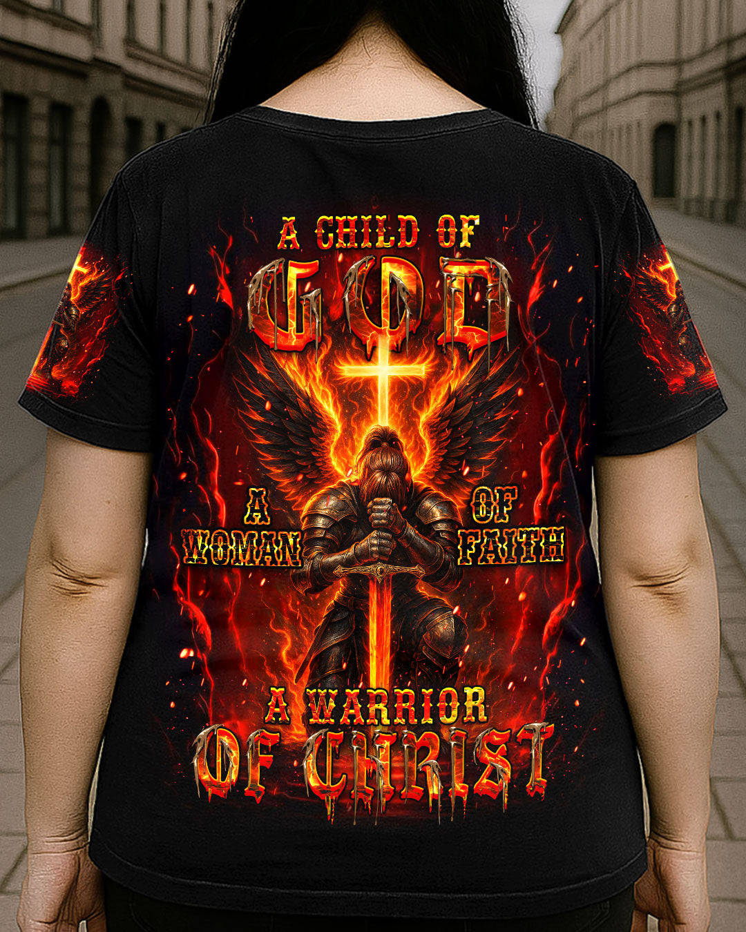 A Child Of God A Woman Of Faith Women's All Over Print Shirt - Yhdu3005253