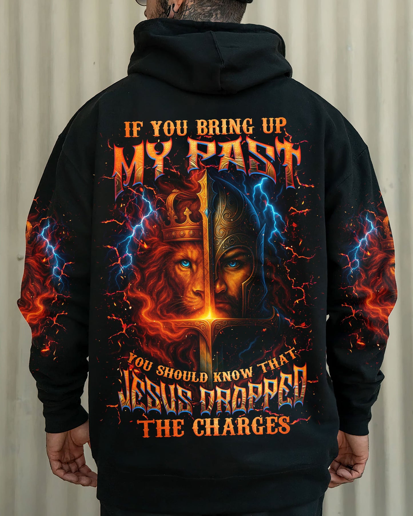 Jesus Dropped The Charges Lion Warrior Men's All Over Print Shirt - Tlnz2406253