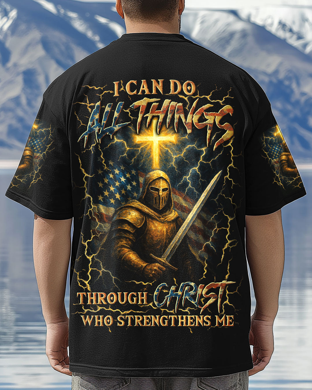 I Can Do All Things Cross Warrior Men's All Over Print Shirt - Yhln2104253