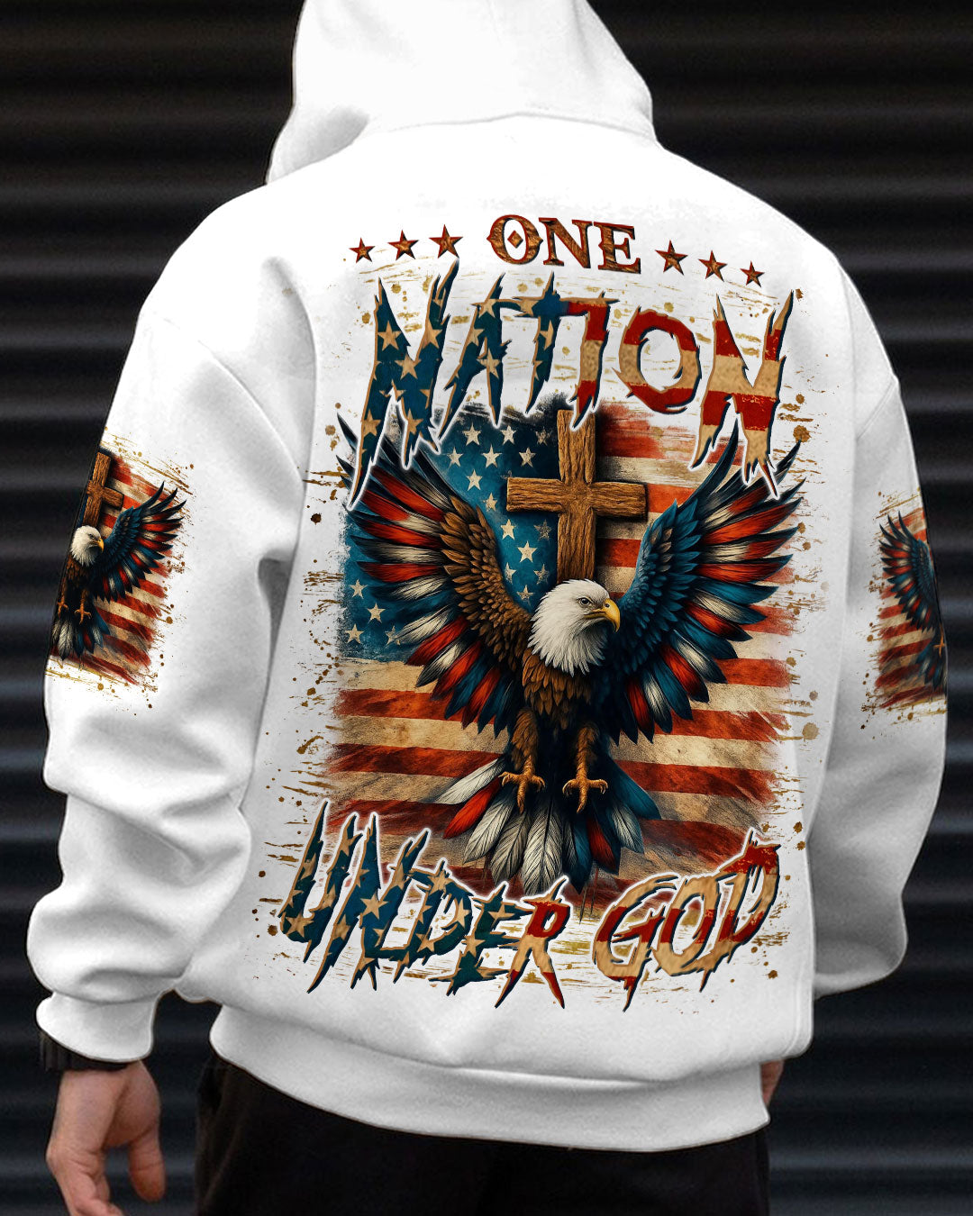One Nation Under God Eagle Men's All Over Print Shirt - Yhln1106252