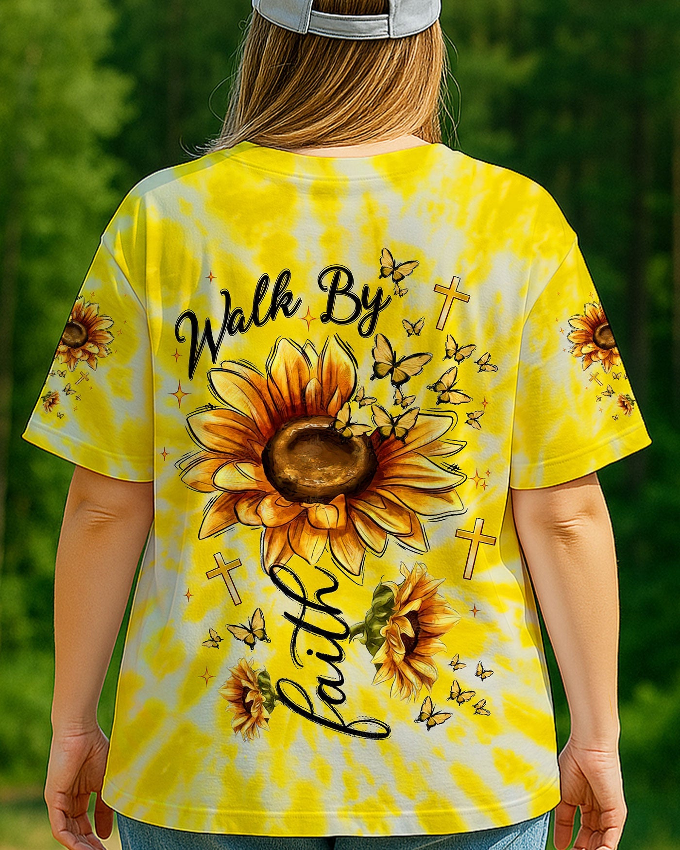 Walk By Faith Sunflower Women's All Over Print Shirt  - Tlnt0906252