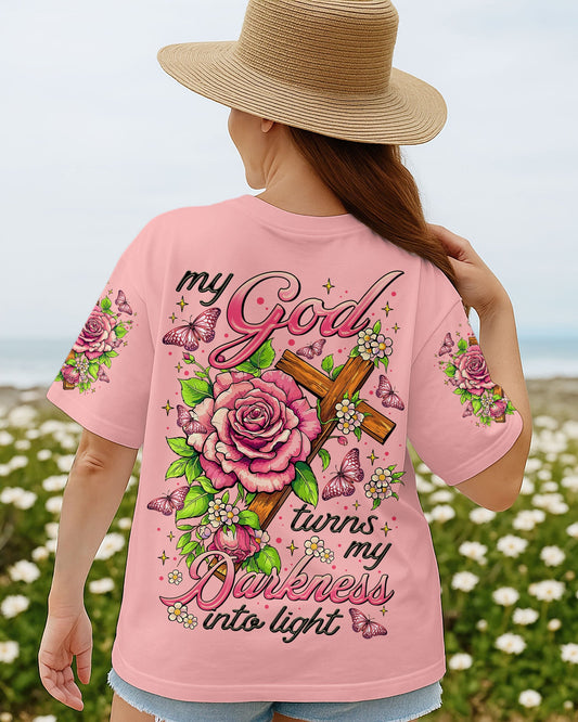 My God Turns My Darkness Into Light Women's All Over Print Shirt - Tltr0906252