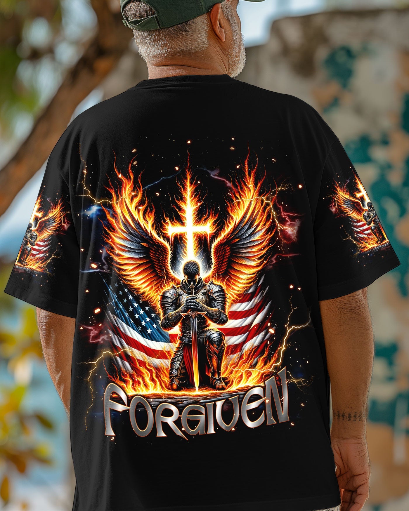 Forgiven Warrior Wings Men's All Over Print Shirt  - Tlnt0703254