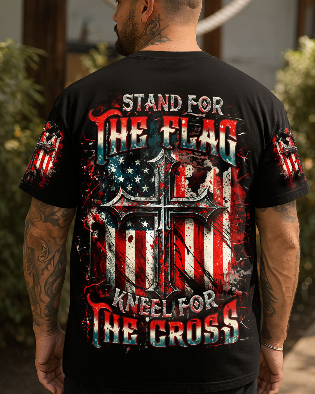 Stand For The Flag Kneel For The Cross Men's All Over Print Shirt - Yhhn1906254