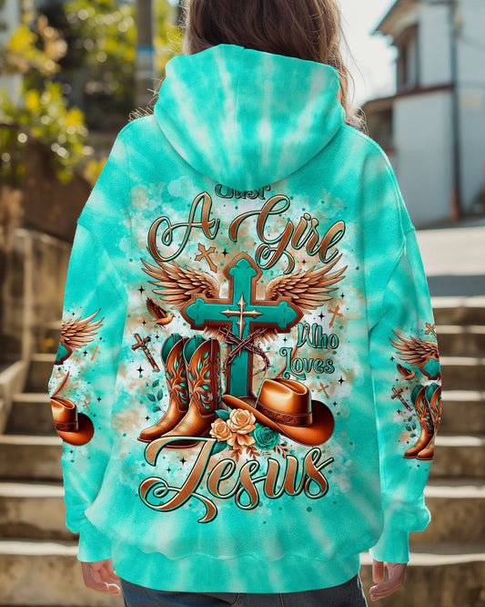 Just A Girl Who Loves Jesus Tie Dye Women's All Over Print Shirt  - Tltr1406252