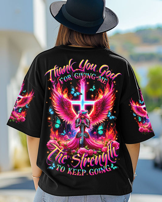 Thank You God Jesus Warrior Women's All Over Print Shirt    - Tltr1705253