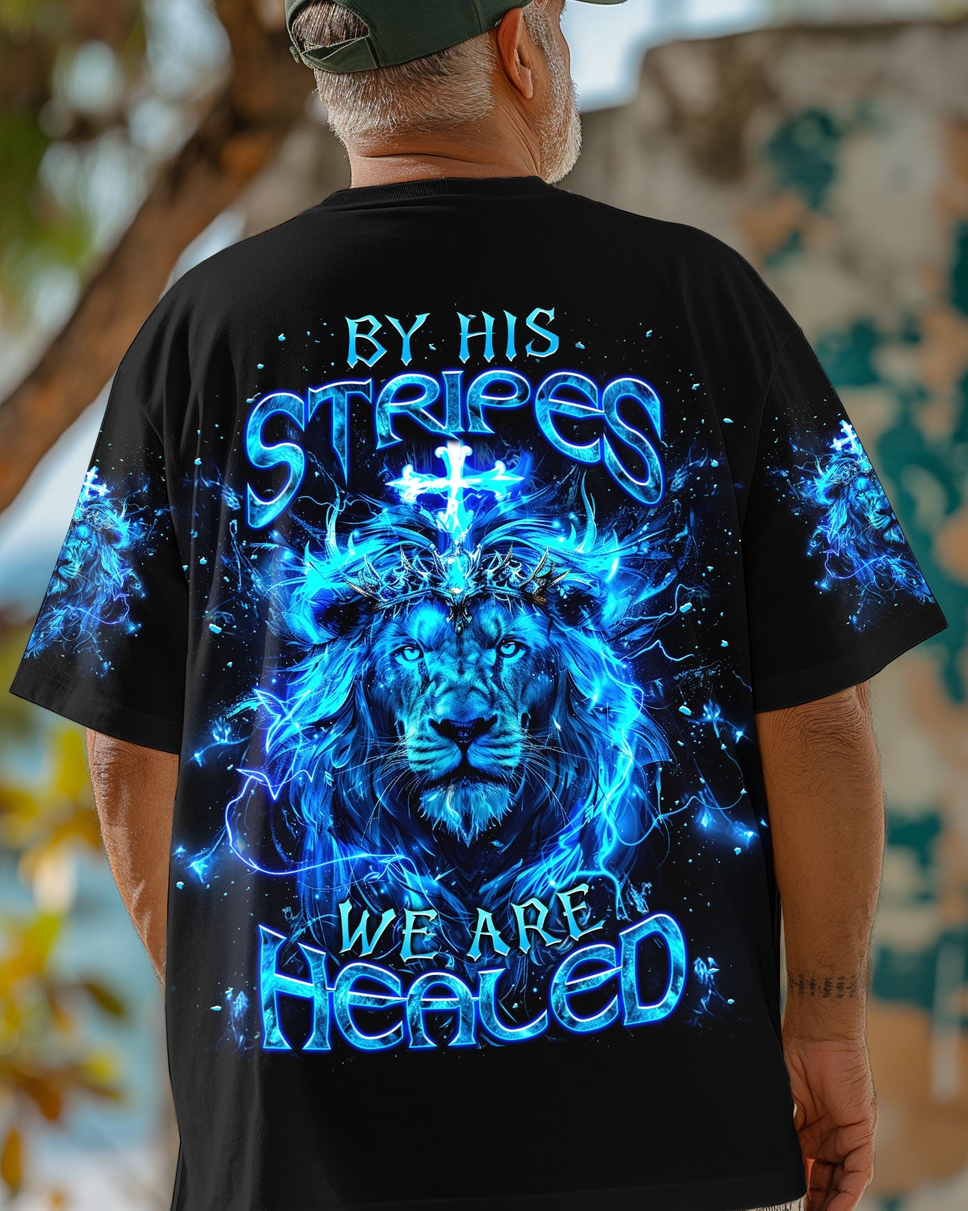 By His Stripes We Are Healed Lion Men's All Over Print Shirt  - Tlnt2803252