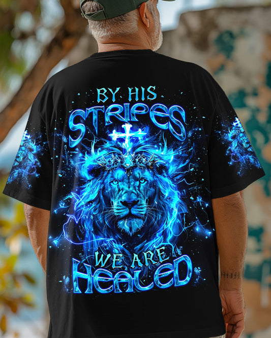 By His Stripes We Are Healed Lion Men's All Over Print Shirt  - Tlnt2803252