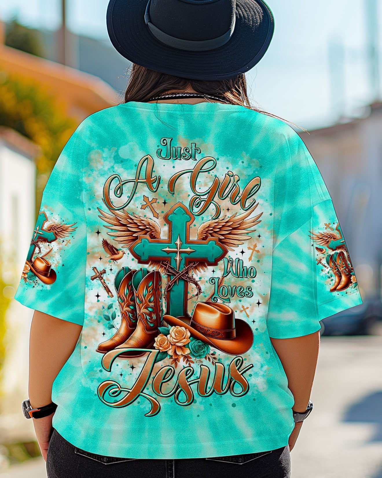 Just A Girl Who Loves Jesus Tie Dye Women's All Over Print Shirt  - Tltr1406252