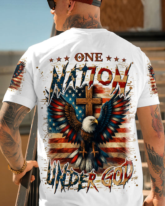 One Nation Under God Eagle Men's All Over Print Shirt - Yhln1106252