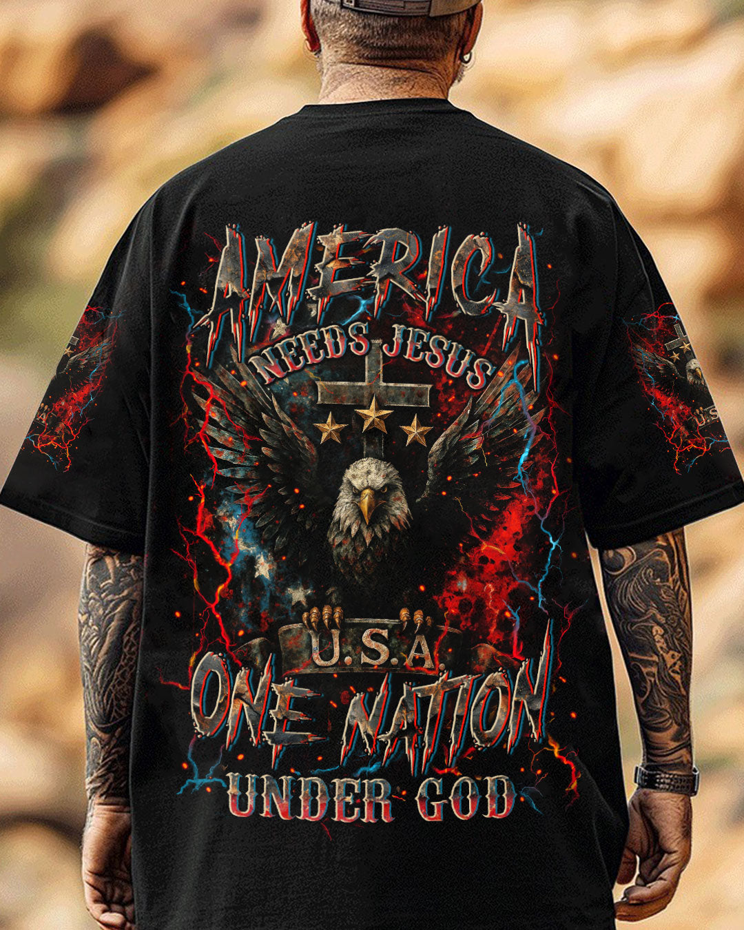 America Needs Jesus Men's All Over Print Shirt - Yhln2306252