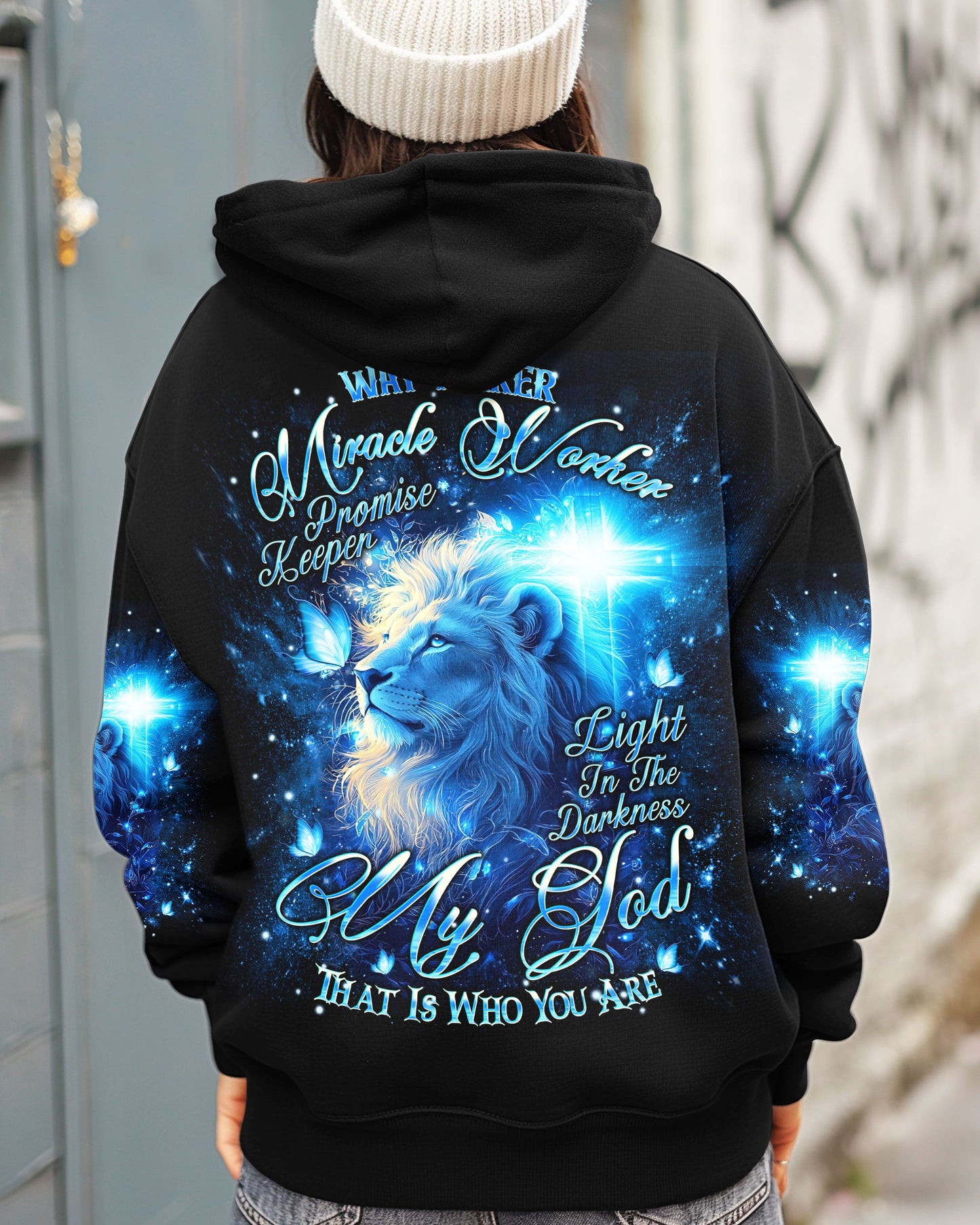 Way Maker Miracle Worker Cross Lion Women's All Over Print Shirt - Tlnt1006252