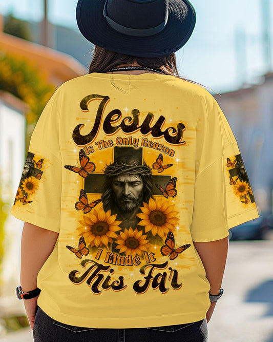 Jesus Is The Only Reason Cross Sunflower Women's All Over Print Shirt - Tltr1706252