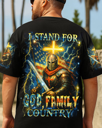 I Stand For God Family Country Men's All Over Print Shirt - Yhhn1704254