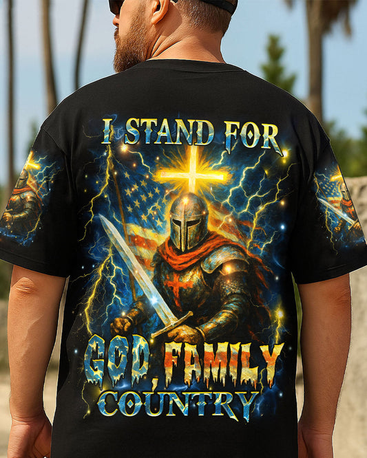 I Stand For God Family Country Men's All Over Print Shirt - Yhhn1704254