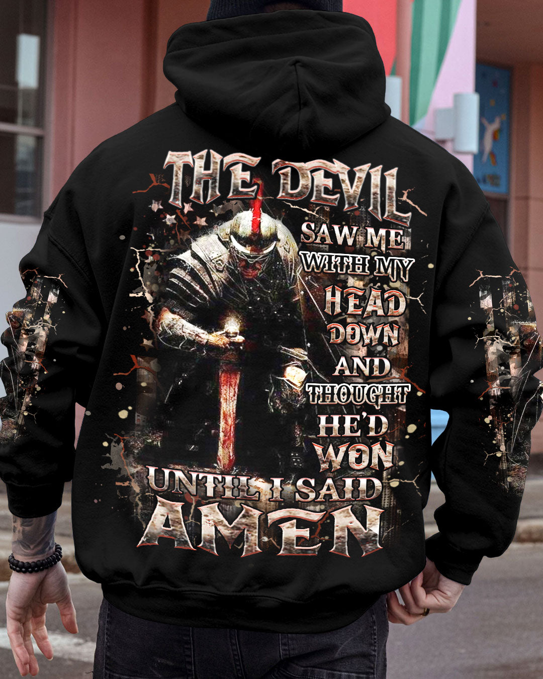 The Devil Saw Me With My Head Down Warrior Men's All Over Print Shirt - Yhhn1403253