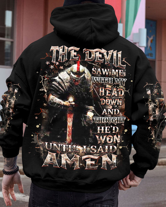 The Devil Saw Me With My Head Down Warrior Men's All Over Print Shirt - Yhhn1403253