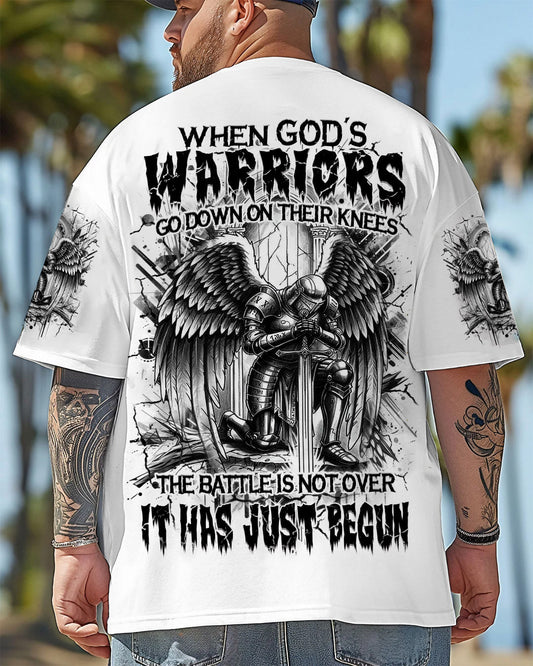 When God's Warriors Go Down On Their Knees Men's All Over Print Shirt - Yhhn1104253
