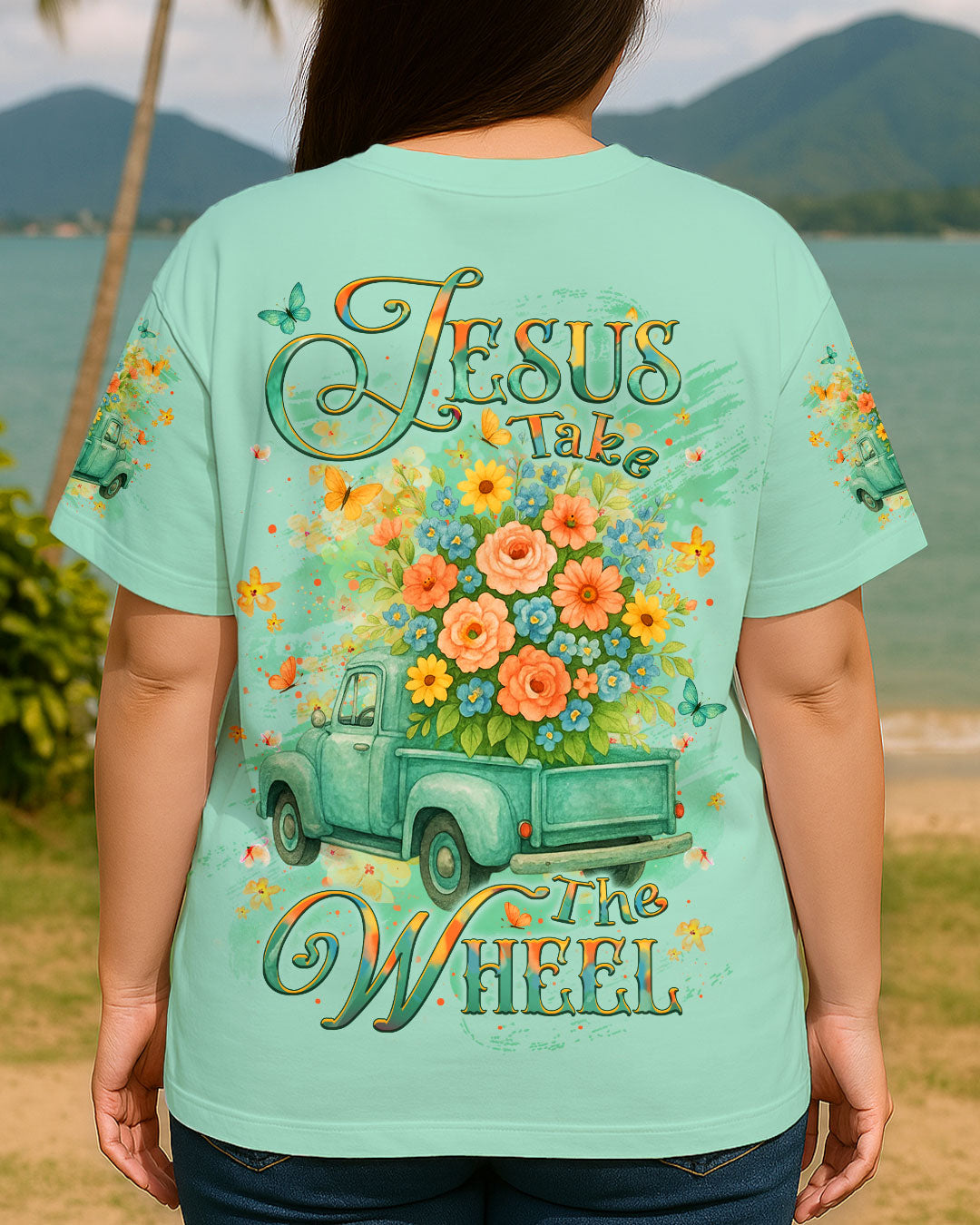 Jesus Take The Wheel Women's All Over Print Shirt - Yhlt1205254