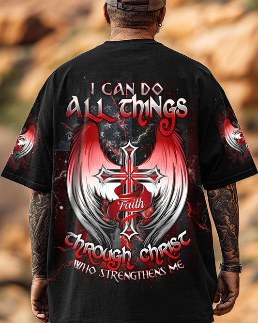 I Can Do All Things Cross Wings Men's All Over Print Shirt  - Tltw1004254