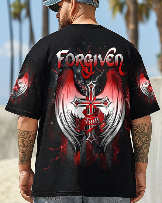 Forgiven Cross Wings Men's All Over Print Shirt  - Tltw1803255