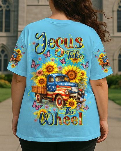 Jesus Take The Wheel Sunflowers Women's All Over Print Shirt - Yhdu2705254