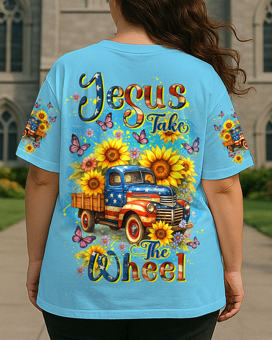 Jesus Take The Wheel Sunflowers Women's All Over Print Shirt - Yhdu2705254