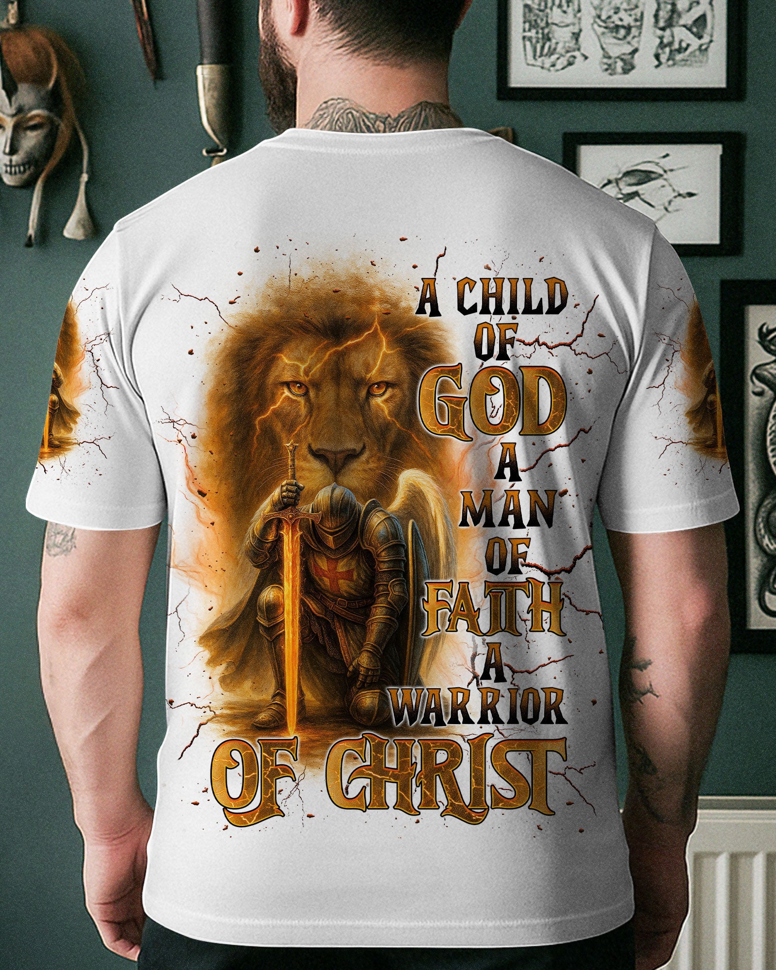 A Warrior Of Christ Warrior Lion Men's All Over Print Shirt - Tlnt2305252