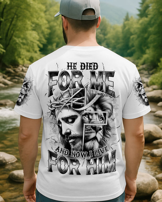 He Died For Me Lion Men's All Over Print Shirt  - Tltr2205255