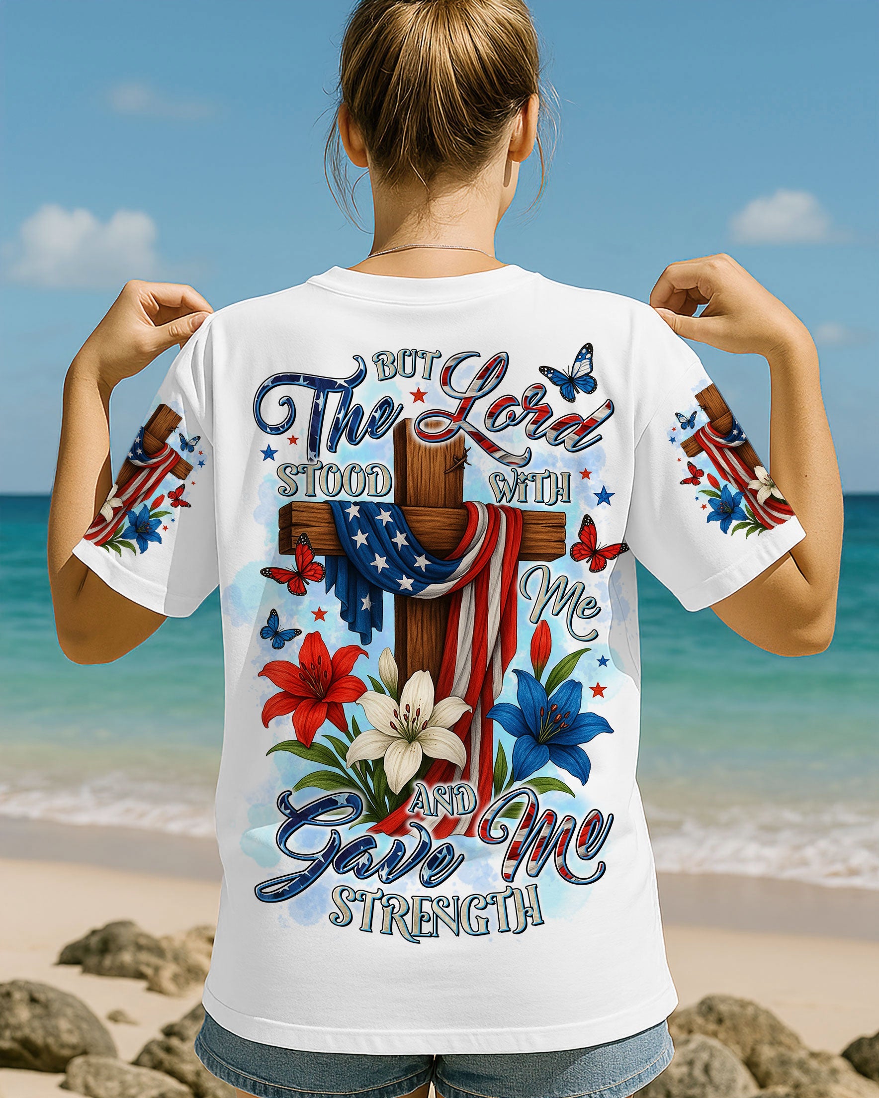 Lord Stood With Me Lilies Women's All Over Print Shirt - Tltr2305251