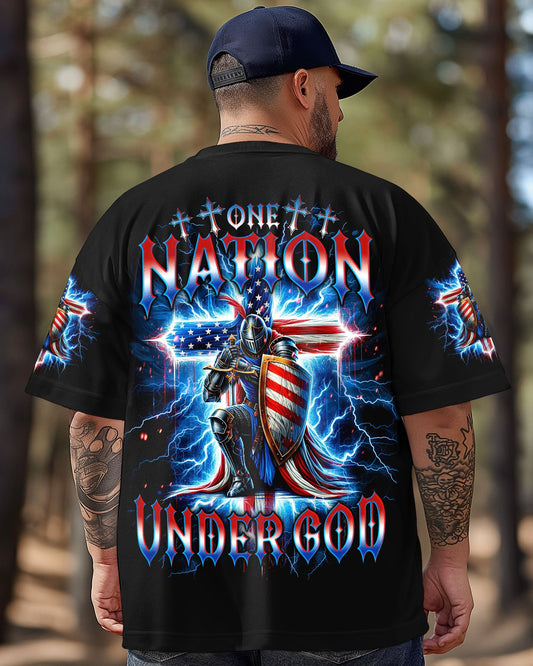One Nation Under God Warrior Men's All Over Print Shirt  -  Tlno1605253