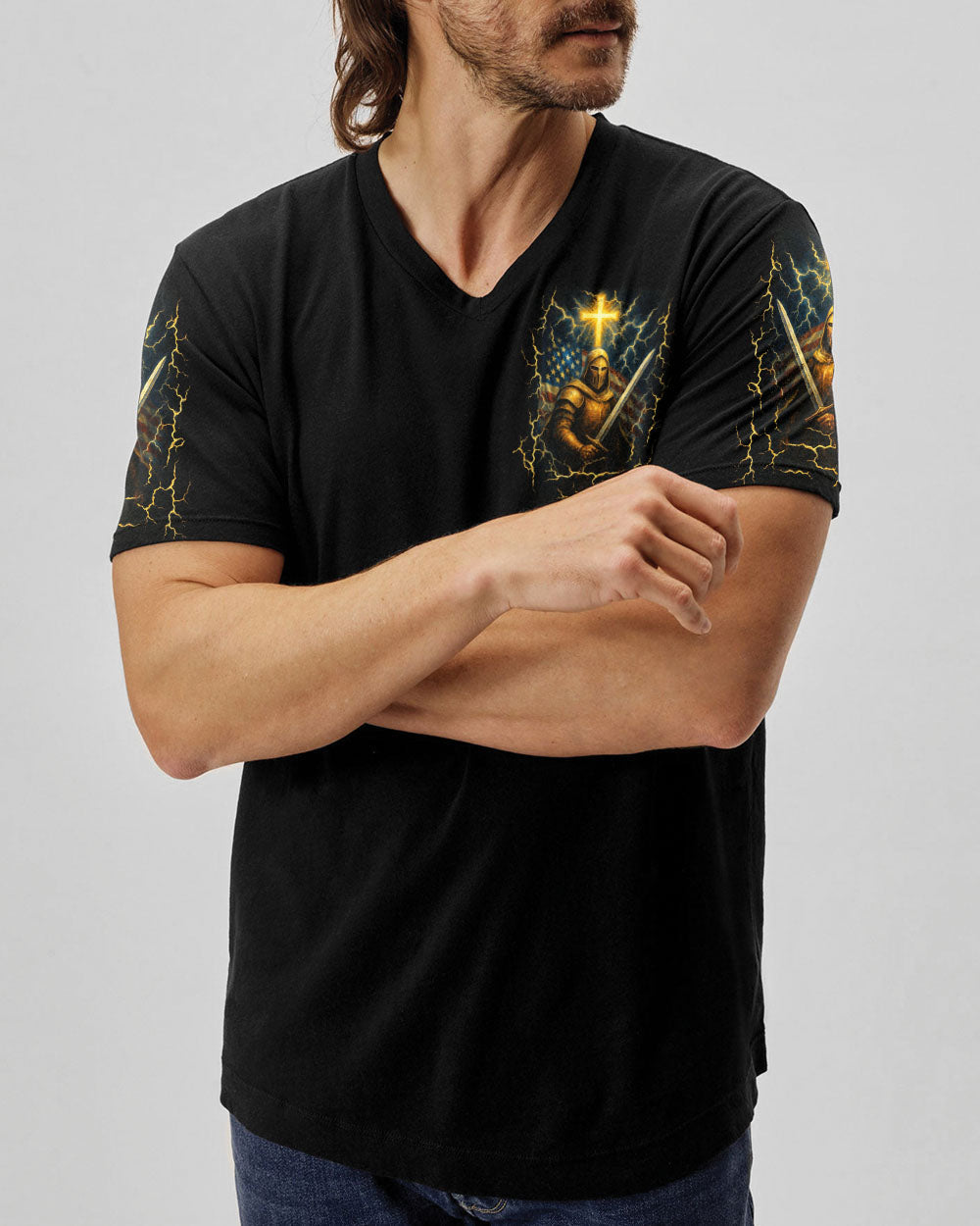 I Can Do All Things Cross Warrior Men's All Over Print Shirt - Yhln2104253