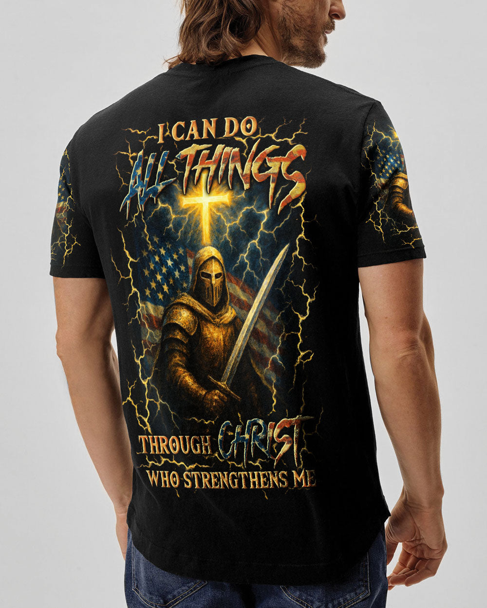 I Can Do All Things Cross Warrior Men's All Over Print Shirt - Yhln2104253
