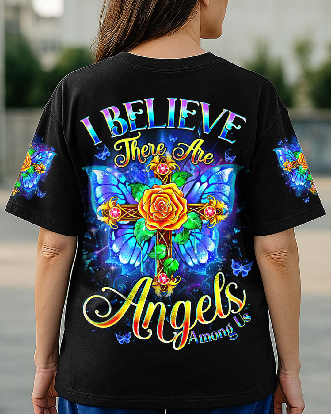 I Believe There Are Angels Among Us Women's All Over Print Shirt - Tyqy2705251