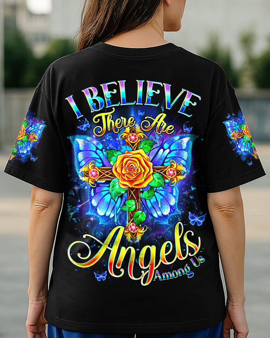 I Believe There Are Angels Among Us Women's All Over Print Shirt - Tyqy2705251