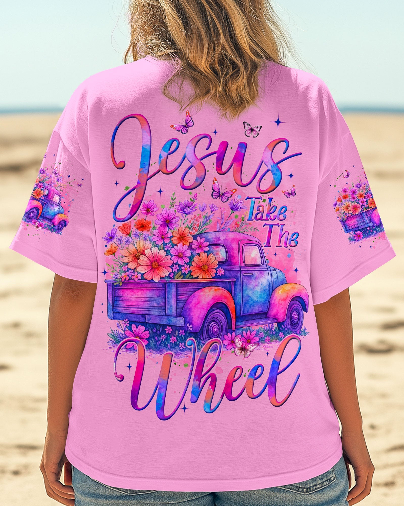 Jesus Take The Wheel Women's All Over Print Shirt - Tyqy2306251