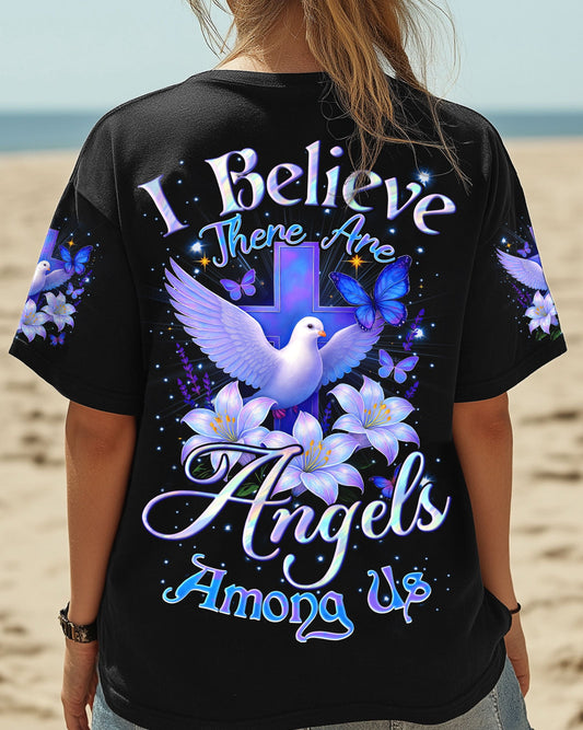 I Believe There Are Angels Among Us Dove Women's All Over Print Shirt - Tyqy2804252