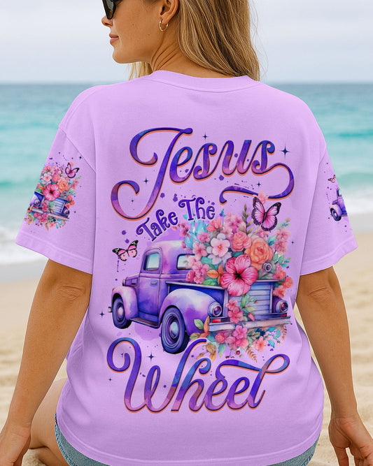 Jesus Take The Wheel Women's All Over Print Shirt - Tyqy1606253