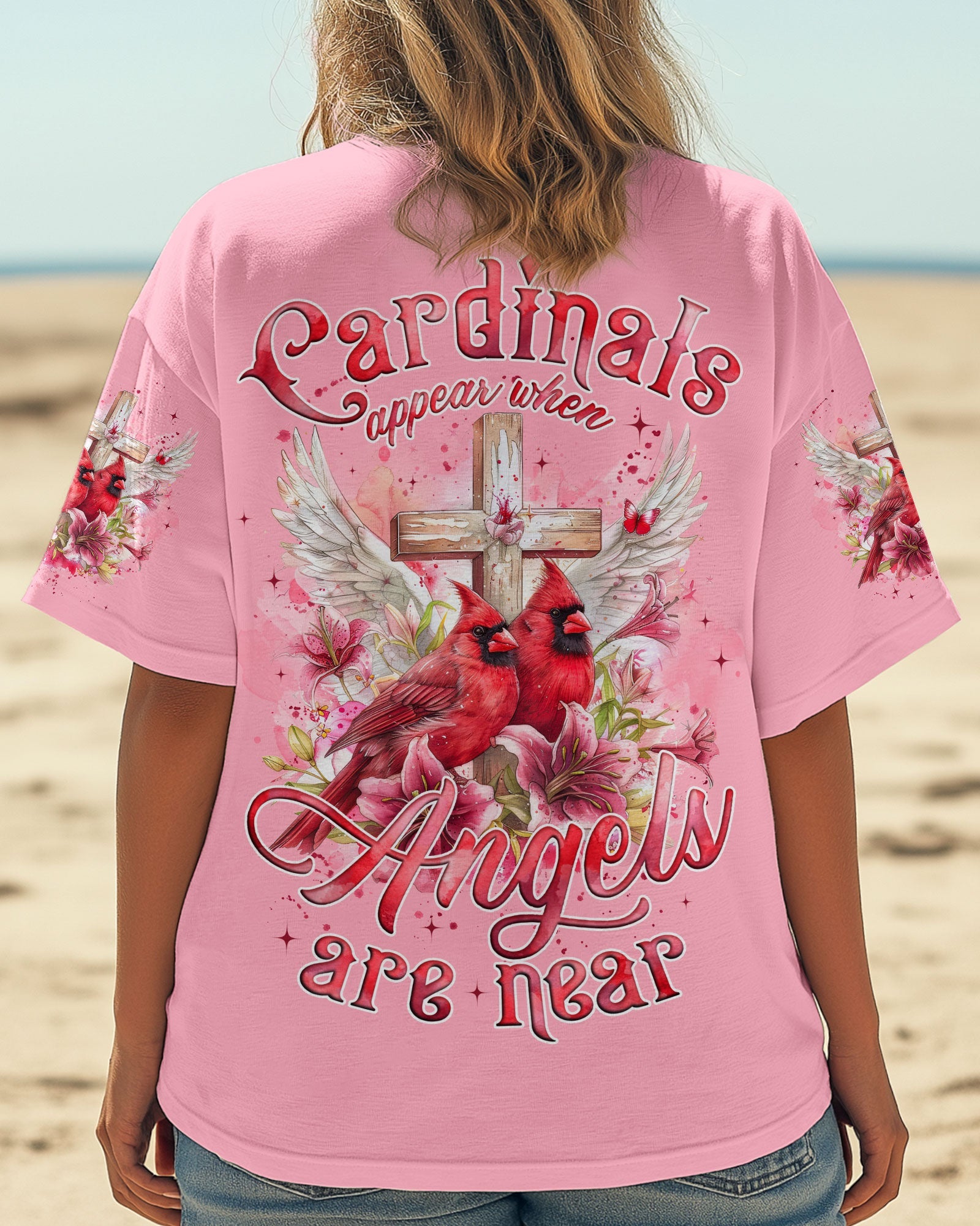Cardinals Appear When Angels Are Near Women's All Over Print Shirt - Tyqy1806257