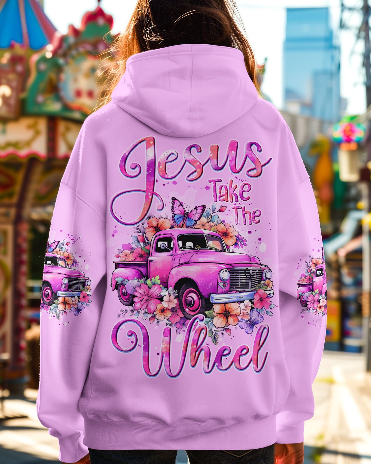 Jesus Take The Wheel Women's All Over Print Shirt - Tyqy1006252
