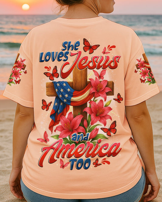 She Loves Jesus Women's All Over Print Shirt - Tytd2205252