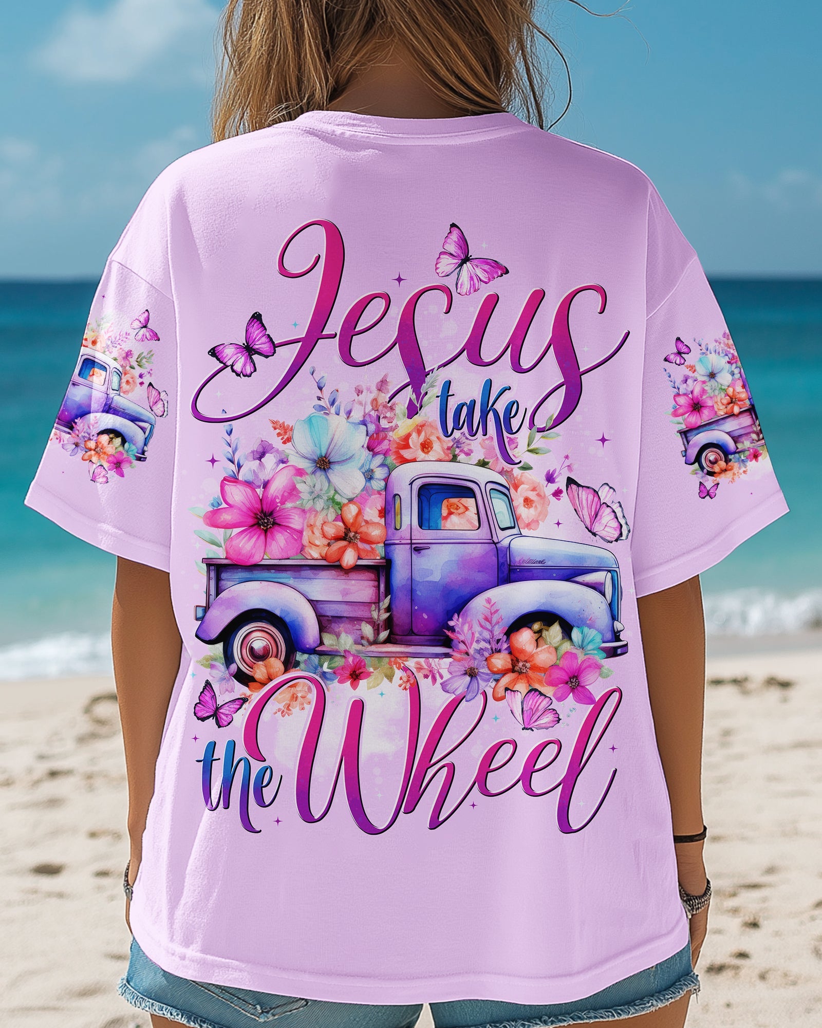Jesus Take The Wheel Women's All Over Print Shirt - Tytd1706251