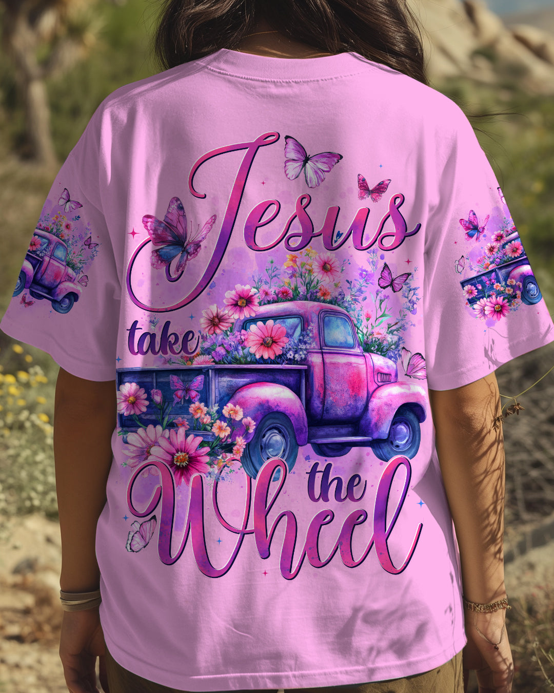 Jesus Take The Wheel Women's All Over Print Shirt - Tytd1806252