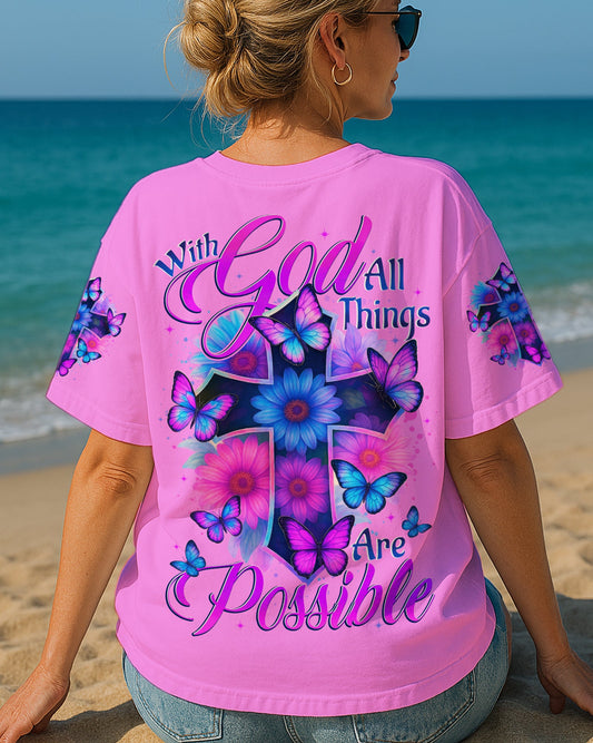 With God All Things Are Possible Women's All Over Print Shirt - Tytd2705251