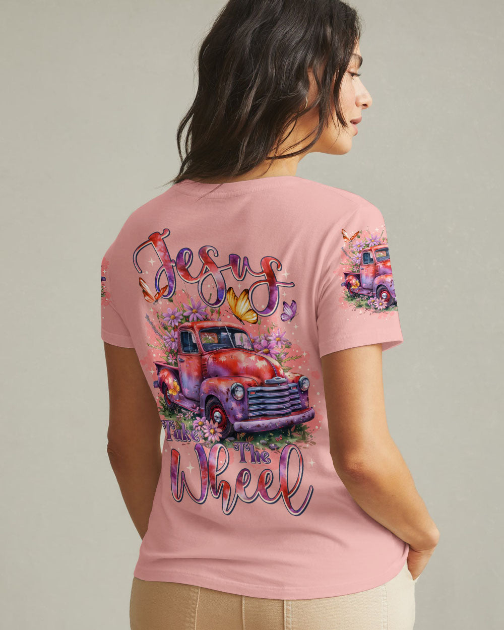 Jesus Take The Wheel Women's All Over Print Shirt - Tltr2006252
