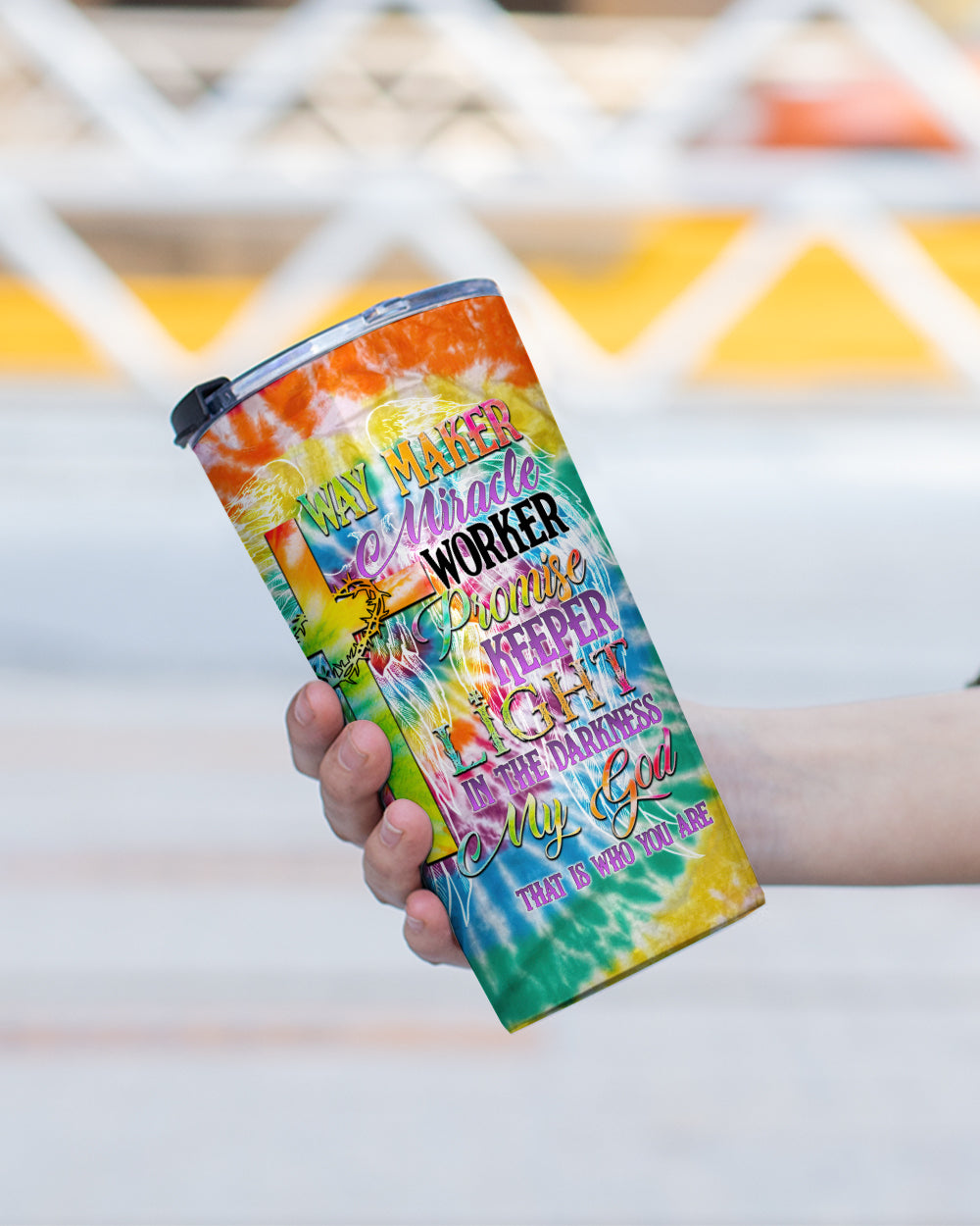 Promise Keeper Light In The Darkness Tie Dye Tumbler - Tytd2606232