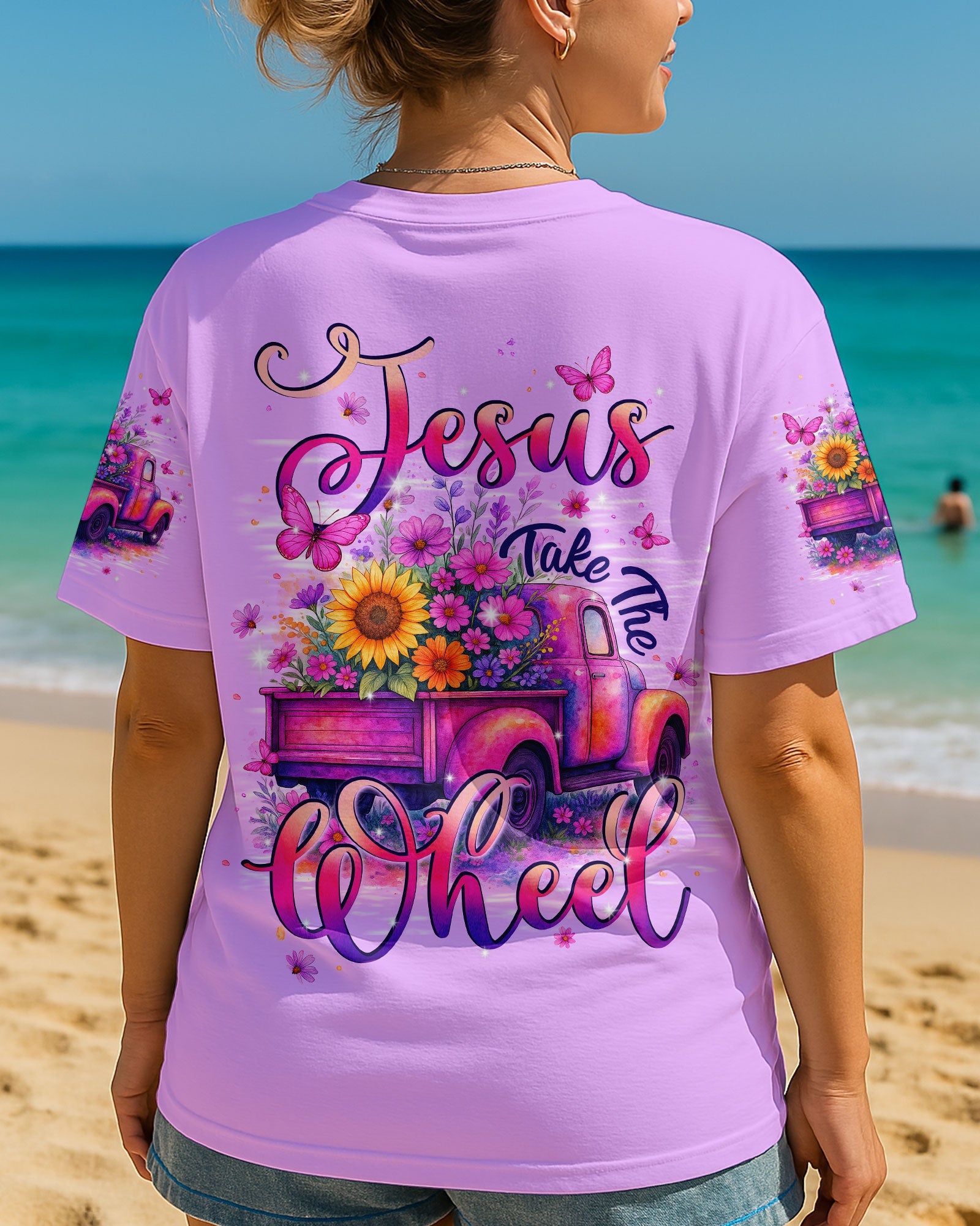Jesus Take The Wheel Women's All Over Print Shirt - Typq1806253