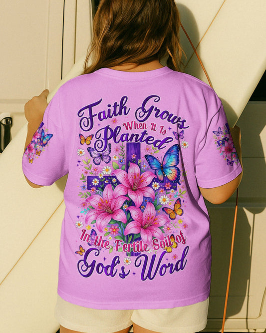 Faith Grows Women's All Over Print Shirt - Tytm2304253